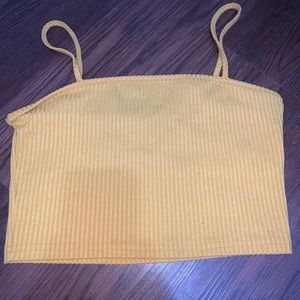 Yellow shein crop top